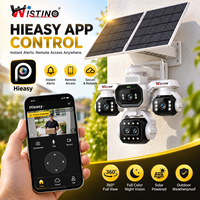 Wistino 4G Solar PTZ Camera Security Camera AOV 18x Zoom Auto Tracking CCTV 16W Solar Panel 16000mAh Night Vision Cloud