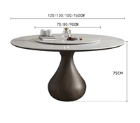 Französischer Retro Massivholz Esstisch Set High-End Einfacher Cabrio Tisch für Home Bar Küchen partys-Rustikal für Wohnung