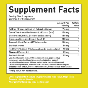 High Absorption Natural Weight Control Pills Feel More Full Berberine HCI <b>Supplements</b> for Maintain Gut Balance Appetite Pills - Product Image 2