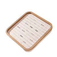 Boîte de rangement pour bagues en bois massif avec couvercle, doublure en velours doux pour l'affichage des bagues, boîte à bijoux ronde, carrée, rectangulaire