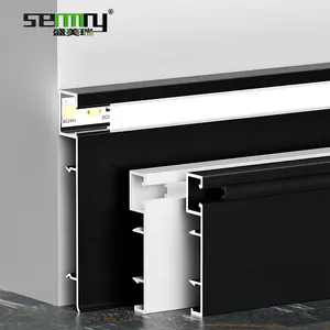 Menyediakan layanan Oem lampu pinggir profil aluminium led strip potong logam led aluminium logam skirting lantai tahan air