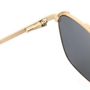Lunettes de soleil unisexes HBK, lunettes de soleil rétro à double pont, lunettes vintage, verres réfléchissants, UV400, <span class=keywords><strong>marque</strong></span> de luxe, monture en métal personnalisée - Product Image 5