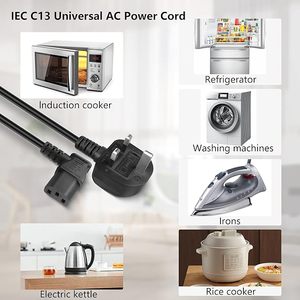 Anh 90 độ cuộn cáp 3Pin để góc bên phải IEC C13 mùa xuân xoắn ốc dây điện cho máy tính màn hình TV lò thay thế - Product Image 5