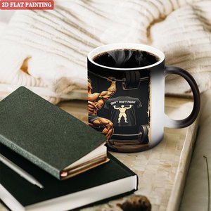 Mug en céramique noir givré 11 oz à base stable, vierge pour sublimation, réactif à la chaleur et changeant de couleur - Product Image 3