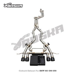 Système d'échappement Catback de style automobile nouveau pour BMW M3/M4 G80/G82 M2 G87 <span class=keywords><strong>S58</strong></span> 3.0T 2021-2024 avec tube intermédiaire à longueur égale et tube en Z - Product Image 5