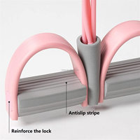 Macyo Ensemble de bandes de résistance à pédale réglables et détachables à 4 tubes pour fitness et étirements corporels