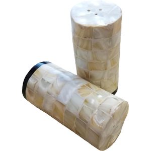 PARIJAT Artesanías Único Madre Perla Salero Pimentero Juego Elegante Dispensador Bar Cocina Vajilla para Restaurantes Hoteles - Product Image 1