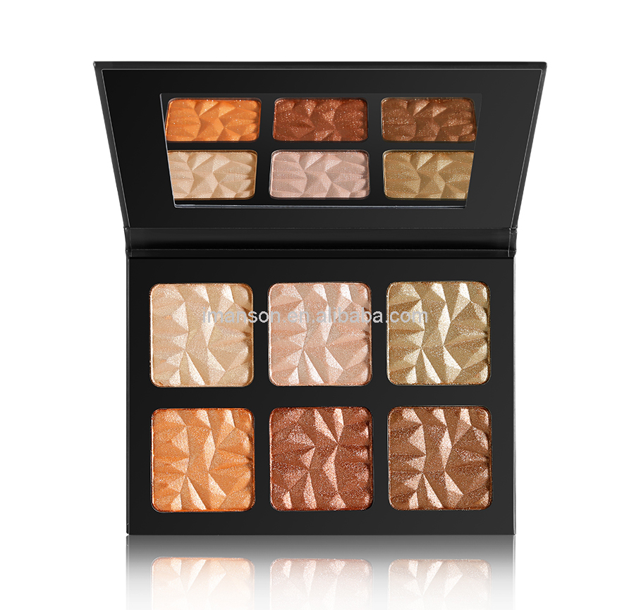 Палитра алмазных мерцающих хайлайтеров для тела от частного бренда