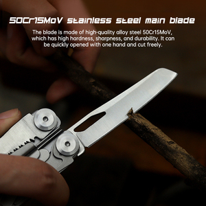 Alicate <span class=keywords><strong>multiherramienta</strong></span> plegable portátil más vendido, <span class=keywords><strong>multiherramienta</strong></span> para exteriores de grado Industrial con hoja, destornillador, regla, hoja de sierra - Product Image 4