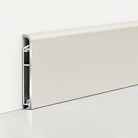 Profilé d'habillage moderne en aluminium pour plinthe LED pour décoration murale