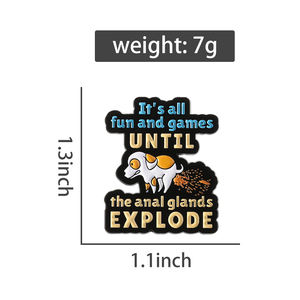 かわいい犬の引用エナメルピン面白い子犬ブローチラペルバッジバックパックアクセサリー友達へのジュエリーギフト - Product Image 6