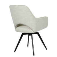 Chaise de salle à manger pivotante beige JL Livraison gratuite Chaise de loisirs en tissu pour salon ou chambre à coucher Pas cher Vente en gros avec jambe