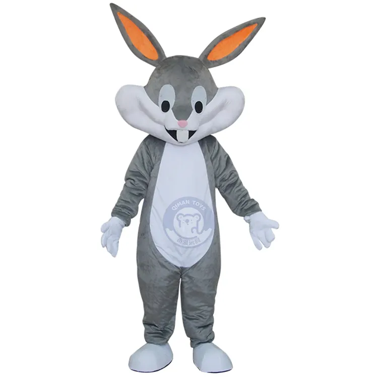 Qiman personalizado tamaño adulto Bugs Bunny peluche Animal dibujos animados mascota disfraz para la venta
