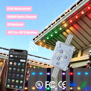 Luces de Navidad RGBW para Exteriores de 200 pies, 300 pies, 400 pies, con Controlador Inteligente por Aplicación, 48V, Fuente de Luz Puntual Permanente para Exteriores - Product Image 1