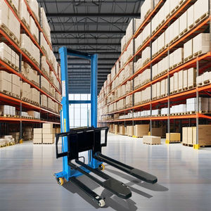 Montacargas Eléctrico Portátil de Una Tonelada, Carretilla Elevadora de Carga, Descarga Hidráulica, Apilador Autoelevador, Operación de Pie - Product Image 6