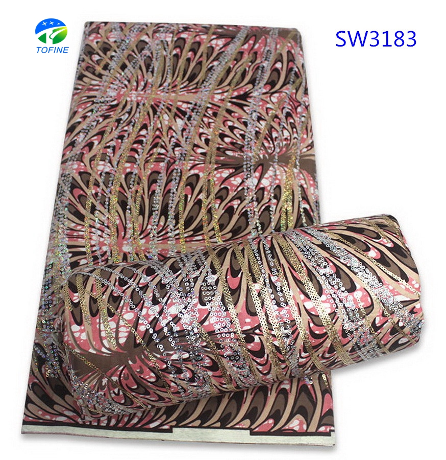 Новая модель, африканские блестки, восковой принт, стиль 100% хлопок, Голландская ткань с блестками из Анкары