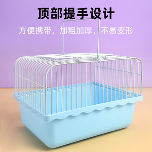 Jaula portátil para pájaros con alambre metálico y base de plástico para loros, periquitos y cacatúas - Product Image 3