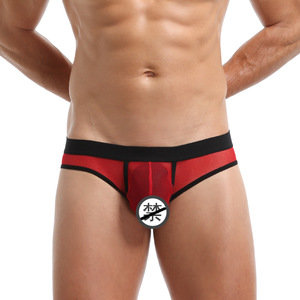 Ropa Interior Sexy de Tiro Bajo Personalizada para Hombre, Calzoncillos Gay con Logotipo en la Cintura, Tejido de Punto, Lencería Masculina Gay - Product Image 5