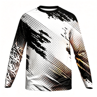 Maillot de motocross MX MTB personnalisé sans marque % polyester, séchage rapide, respirant, pour l'été, avec logo d'équipe professionnel personnalisé positionné à l'avant