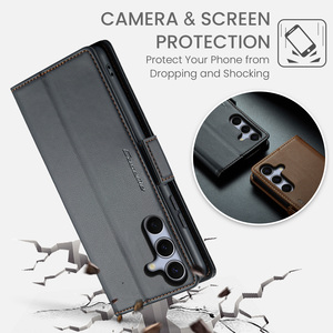 Funda Cartera con Bloqueo RFID CaseMe <span class=keywords><strong>023</strong></span> para <span class=keywords><strong>Samsung</strong></span> <span class=keywords><strong>Galaxy</strong></span> S25 Ultra, S25 Plus, S24 Ultra, con Carga Inalámbrica, de Cuero - Product Image 5