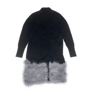 Cardigan lavorato a <span class=keywords><strong>maglia</strong></span> <span class=keywords><strong>con</strong></span> <span class=keywords><strong>piume</strong></span> in stile donna autunno manica lunga in fabbrica - Product Image 5