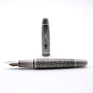 Pluma Estilográfica de Lujo de Plata Antigua de Alta Calidad con Logotipo OEM y Diseño Personalizado FP - Product Image 1