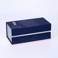 Caja de embalaje de vino magnética con revestimiento UV y forro de esponja para Vodka Whisky Caja de regalo de lujo para vino para botellas