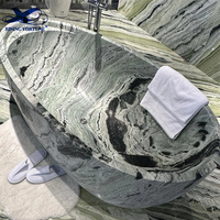 Baignoire ronde solide en marbre blanc naturel au design Offre Spéciale moderne égouttoir d'installation autoportant pour salle de bain d'hôtel