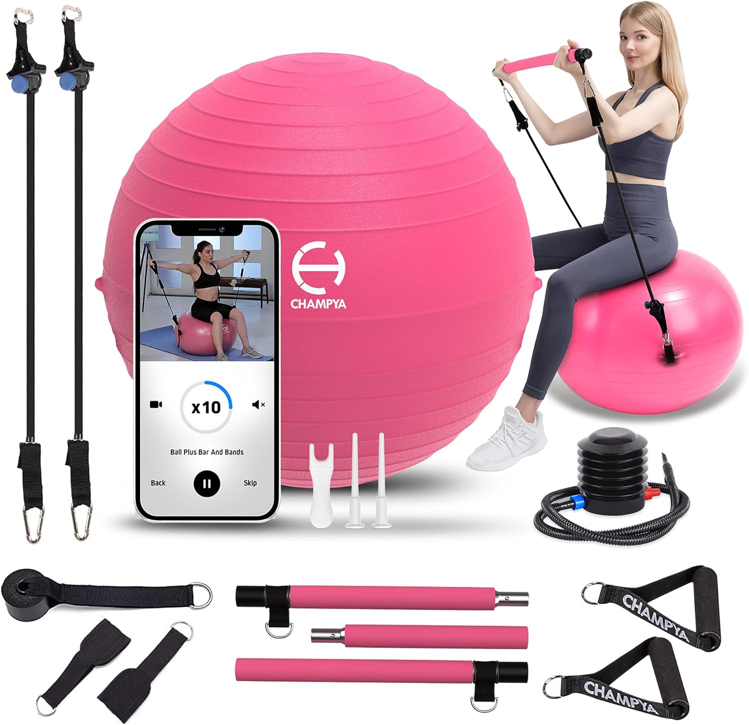 Backerz Balance Ball Chair For Office & Home - Ergonomic Exercise Ball For Posture & Back Pain Relief, Yoga Ball Chair - Sitting Ball With Washable Linen Cover