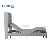 Base de lit double électrique réglable moderne avec fonction inclinable, multifonctionnelle, en métal, pour chambre à coucher, hôtel, appartement