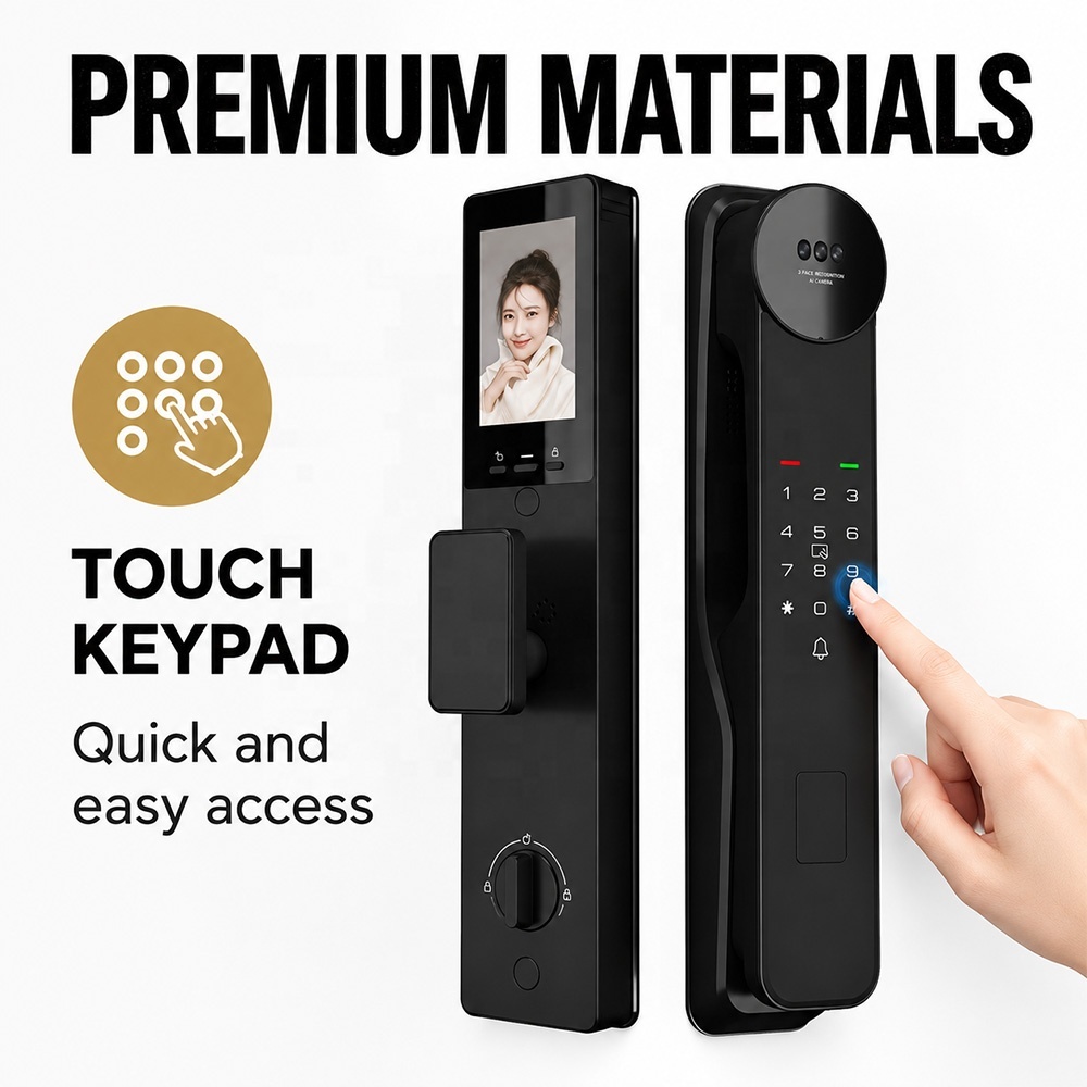 3d Face Recognition Remote Unlock Smart Lock Multiple Access Modes Apartment Smart Entry Lock · image 2