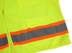 Gilet Riflettente Multiuso in Rete Giallo Neon <span class=keywords><strong>per</strong></span> Lavori Stradali e Traffico, Alta Visibilità e <span class=keywords><strong>Sicurezza</strong></span> - Product Image 3