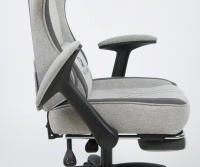 Chaise de bureau ergonomique inclinable et réglable en hauteur, pivotante, pour le gaming, avec dossier haut et tissu respirant