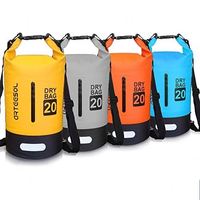 Sac à dos étanche d'extérieur en bâche PVC 500D, sac sec avec bandoulière réglable pour kayak, rafting, bateau, natation, camping, randonnée