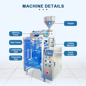 Machine d'emballage verticale automatique haute vitesse pour sachets de confiture d'ananas et de fraises, remplissage, emballage et scellage de sachets alimentaires - Product Image 3