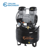 Compresseur d'air à piston sans huile fabriqué en usine 550W 220V Faible bruit Portable 15kg 9L avec pompe refroidie par air