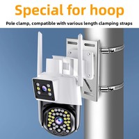 Adaptateur auxiliaire pour moniteur, plaque de fixation sans fil intégrée pour machine à balles, supports muraux allongés pour caméra, accessoires de surveillance