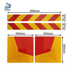 Heavy Duty 400MM Aluminio <span class=keywords><strong>Metal</strong></span> Clase 1 Reflectante No adelantar Señales de vehículos giratorios Marcador trasero Placas de marcado - Product Image 6