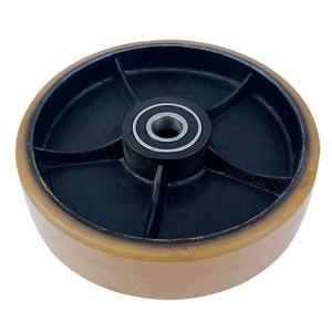 Roue pivotante <span class=keywords><strong>en</strong></span> polyuréthane robuste pour chariot élévateur 200 mm (8 pouces) – Roue de direction pour transpalette manuel, capacité 1000 kg, frein non inclus - Product Image 5