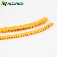 Marcadores de Cable Termocontraíbles de PVC Serie EC-1 220V con Números/Alfabeto Claros, Diámetro de 3.2-4mm, Accesorios para Cables Ecológicos