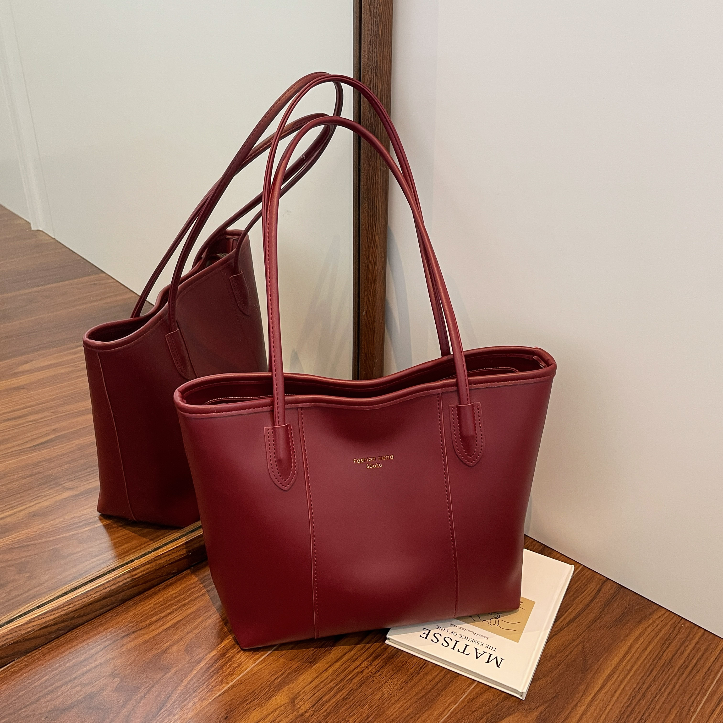 กระเป๋าโท้ท PU (36*26*12 ซม.) - สี 3
