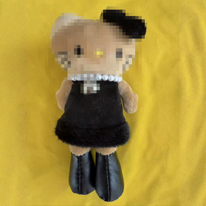 Portachiavi Peluche Gatto Nero NIC a Gamba Lunga, Stile Dark Cool, Ciondolo Borsa, Bambola Imbottita, Regalo per Ragazze, Vendita all'Ingrosso - Product Image 2
