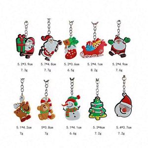 New Christmas Mold Keychain Badges Pvc Rubber Custom 3D Zinc Alloy Fashionable Silicone <b>Key</b> <b>Chain</b> - Product Image 4