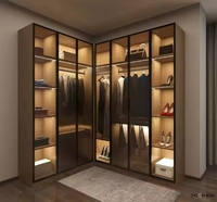 Meubles pour hôtel chambre à coucher porte transparente moderne designs blancs ensembles complets pour chambre à coucher garde-robe