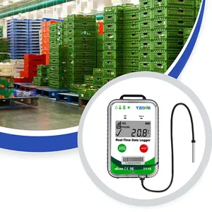 Tzone TT19EX Registrador de dados inteligente para frutas e trigo, LCD digital multifuncional com WIFI 4G, registrador de dados de temperatura e umidade