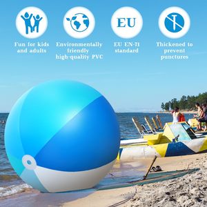 Tendance du moment : Ballon de plage gonflable géant de 60 pouces, grand jouet de piscine en PVC, ballon jumbo pour adultes, été, plage, fête de piscine, jeux en plein air - Product Image 3