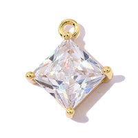 Liontin Gantungan Bentuk Jamur Zirkon Ceri Lucu Berlapis Emas 18K Tembaga dengan Hiasan Kepingan Salju untuk Pembuatan Perhiasan Kalung Gelang DIY