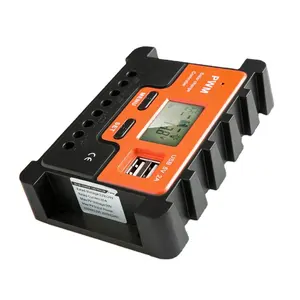 China manufacturer customized cell panel charger regulator dual usb auto 10a 20a 30a 12v 24v pwm solar charge controller