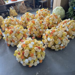Centro <span class=keywords><strong>de</strong></span> Mesa con Bola <span class=keywords><strong>de</strong></span> Flores Artificiales <span class=keywords><strong>de</strong></span> <span class=keywords><strong>Orquídeas</strong></span> y Rosas Púrpuras Grandes al por Mayor para Decoración <span class=keywords><strong>de</strong></span> Mesa <span class=keywords><strong>de</strong></span> Boda - Product Image 3
