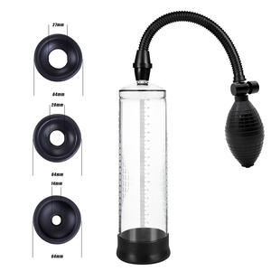 強力吸引ペニスポンプ手動真空男性用強化装置シリンダースリーブリング勃起トレーナー大人用 - Product Image 6